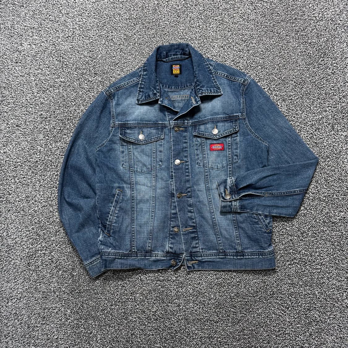 Name : 디키즈 USA 90's 후면 빅로고 데님 청자켓 :) 상품이미지4