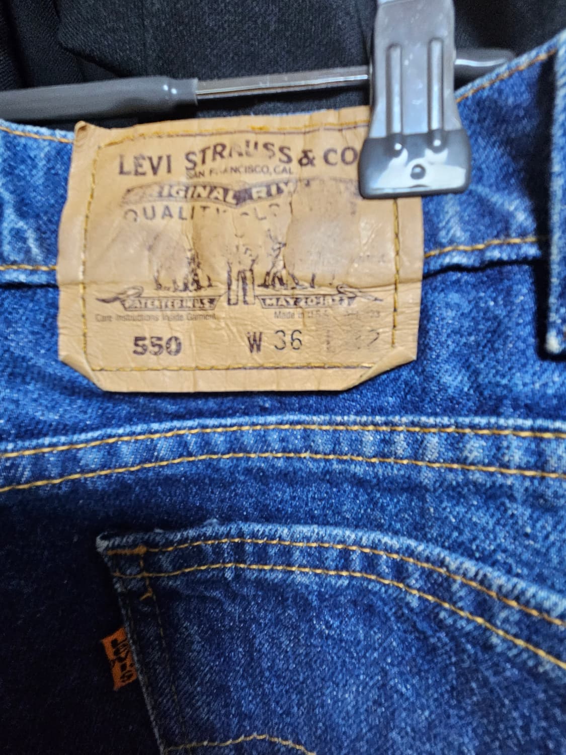 빈티지 미제 리바이스 오렌지탭 550 상품이미지4