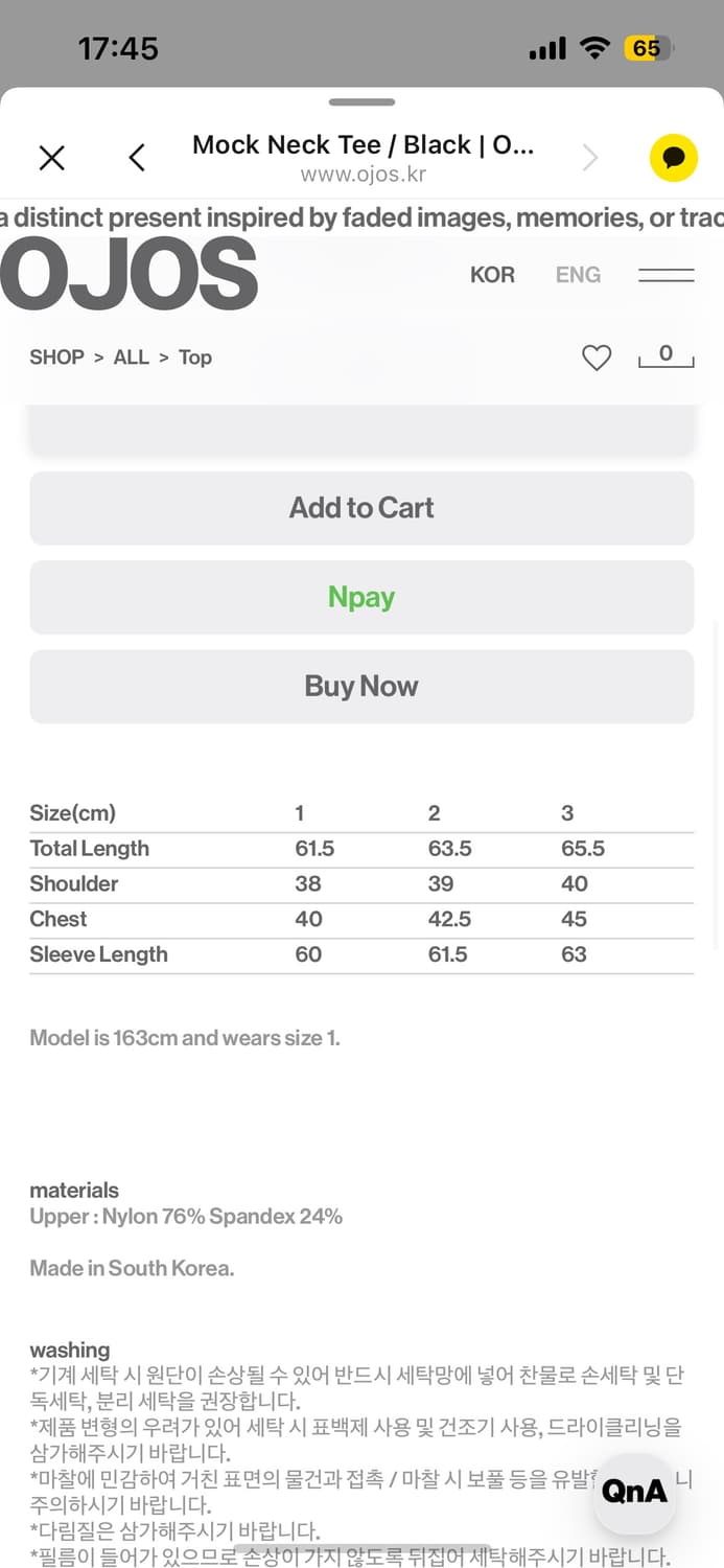 ojos  Mock Neck Tee 상품이미지2