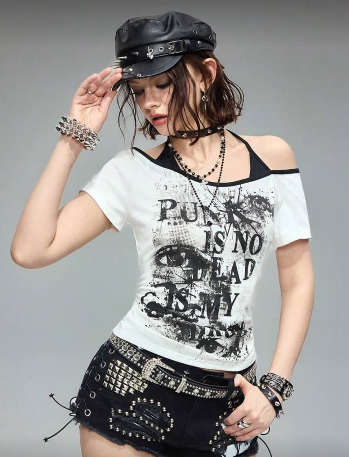 스터드 반바지 블랙 핫팬츠 숏팬츠 상품이미지2