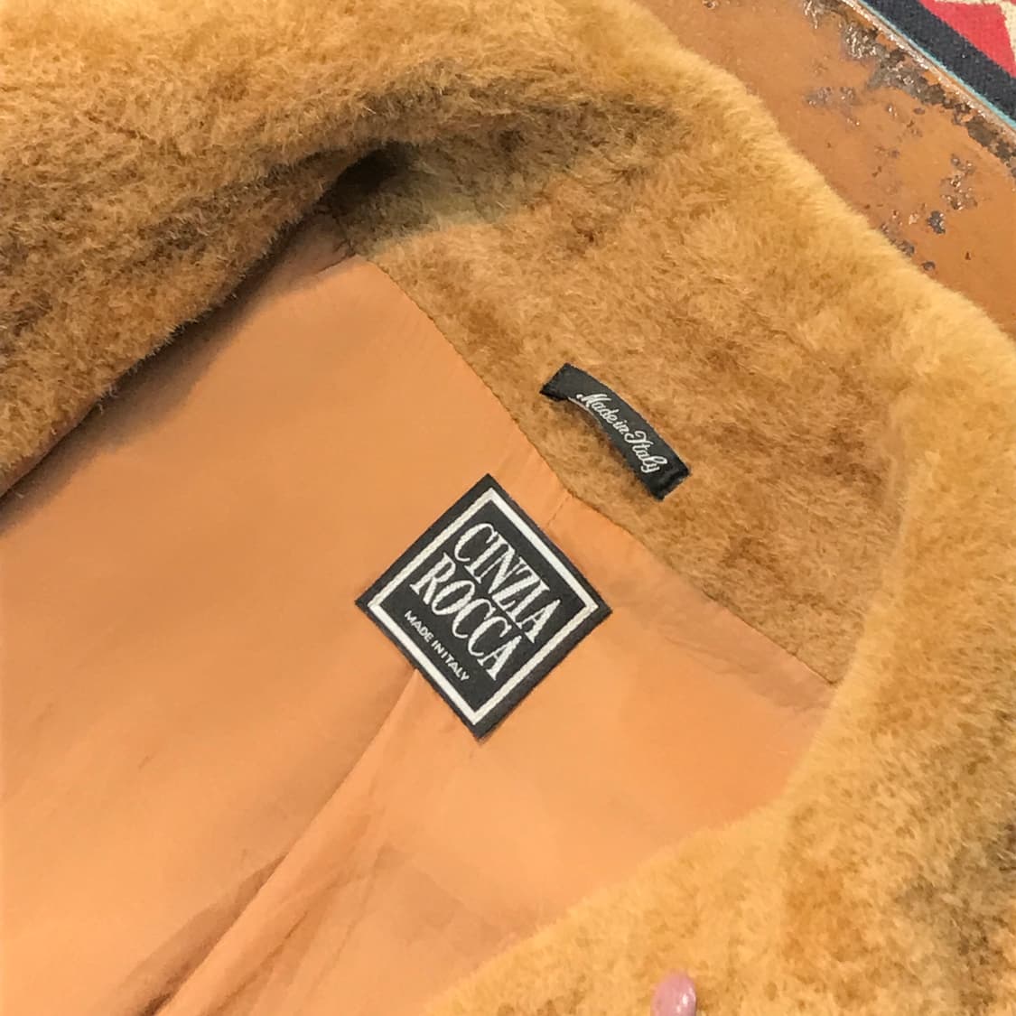 Italy 신지아로카 베이비 라마 퍼 브라운 하프코트 여성 55 66 상품이미지6