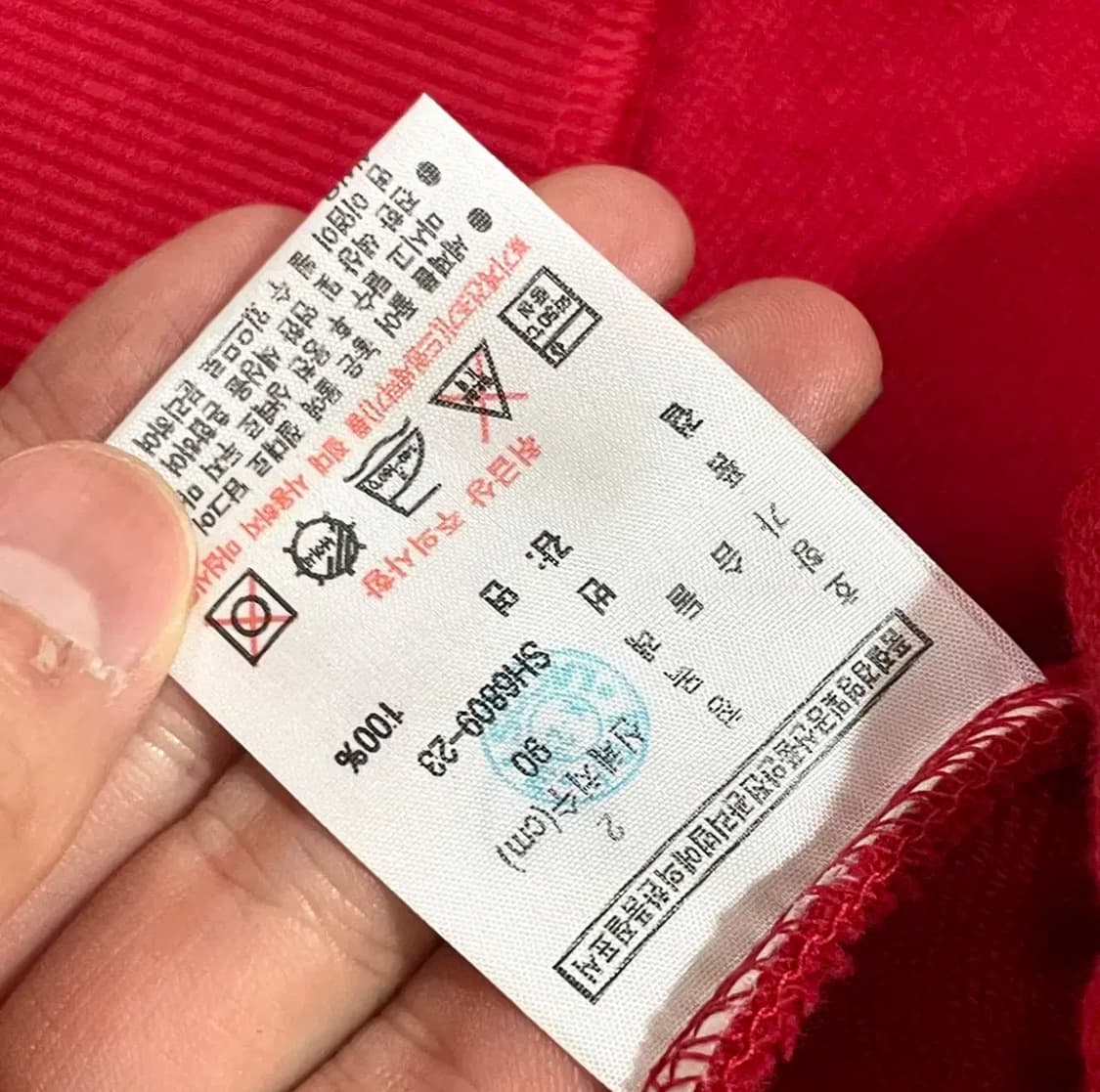 라코스테 시그니처 프린팅 레드 후드셔츠 여성90 상품이미지4