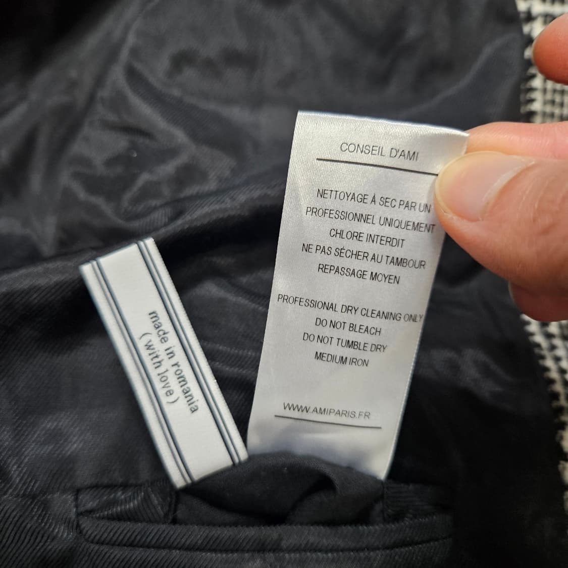 아미 더블브레스티드 체크 코트 46 상품이미지8