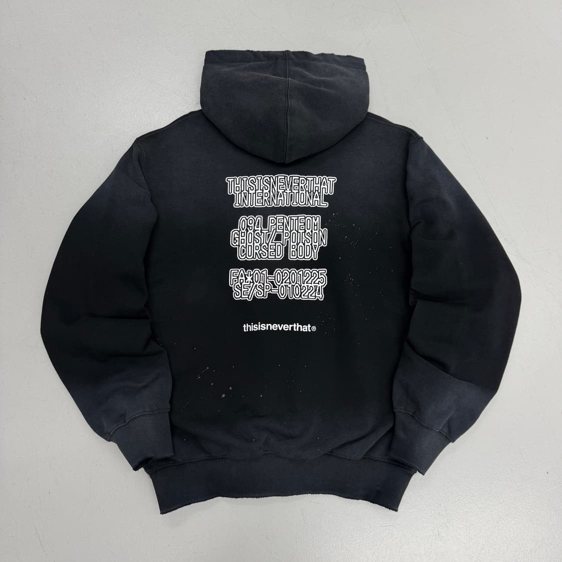 디스이즈네버댓 X 포켓몬 페이딩 팬텀 후드티 블랙 상품이미지3