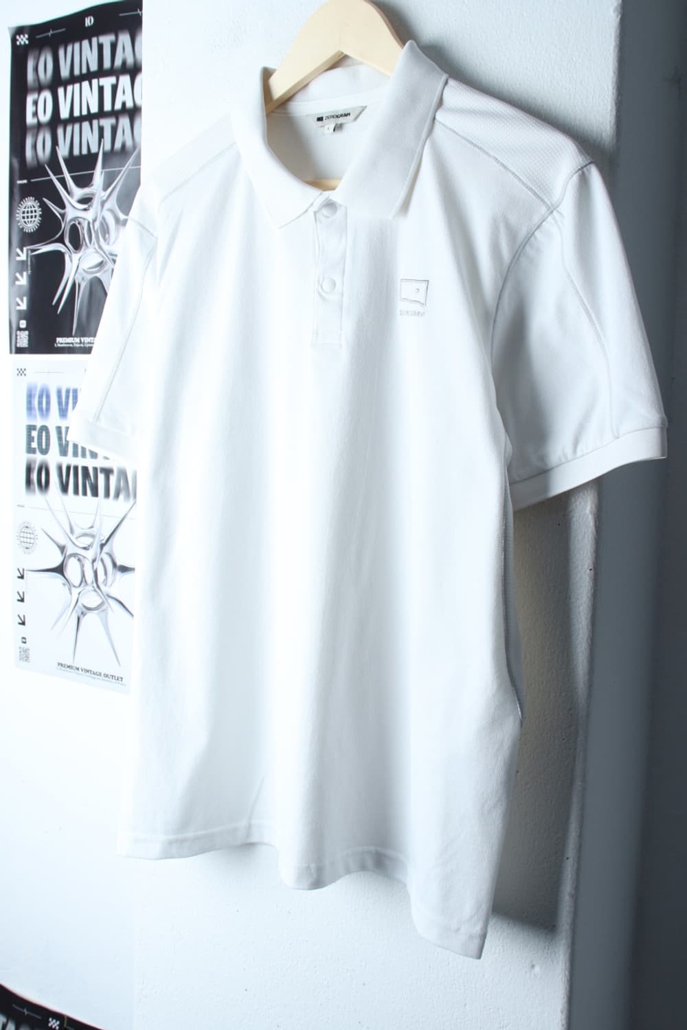 (L-XL) 제로그램 반팔 카라 티셔츠 기능성 스티치 화이트-7B91 상품이미지1