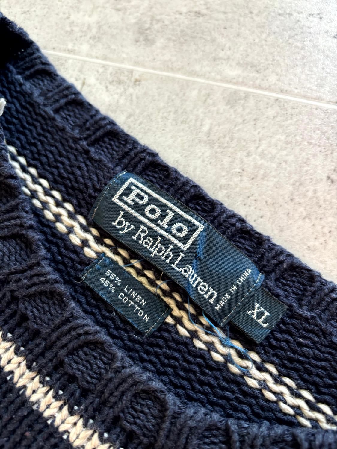 90's 폴로 랄프로렌 스트라이프 니트 스웨터 XL(105) 상품이미지6