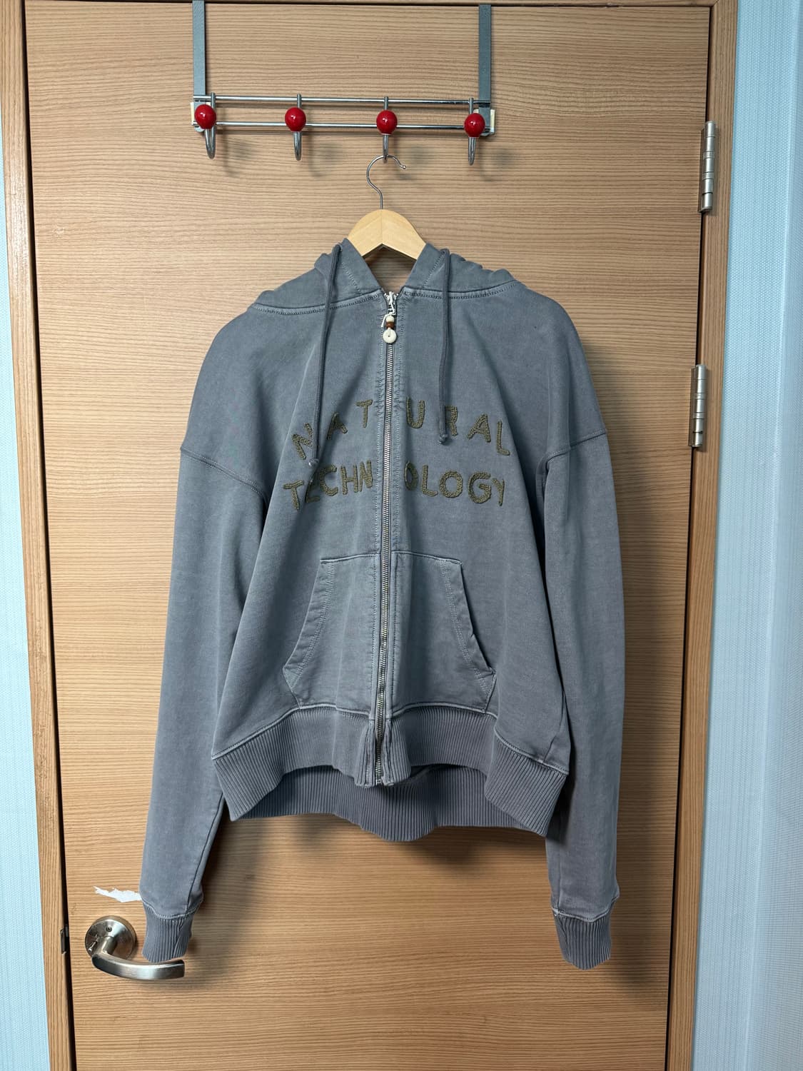 Story mfg 지오 집 후디 워시드 그레이 상품이미지2