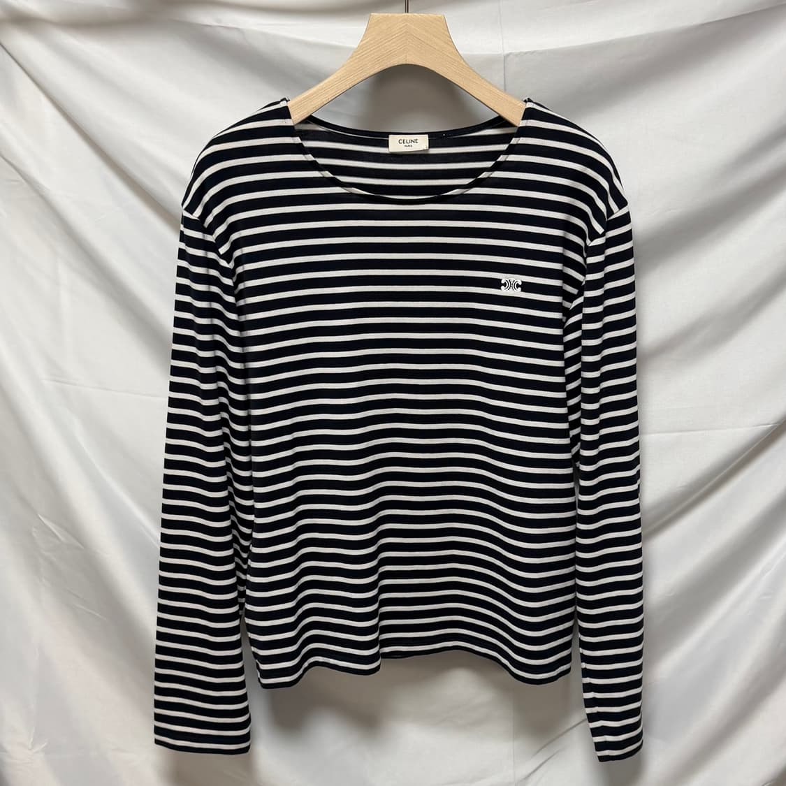 [S+급/M] 셀린느 트리오페 스트라이프 긴팔 티셔츠 상품이미지1
