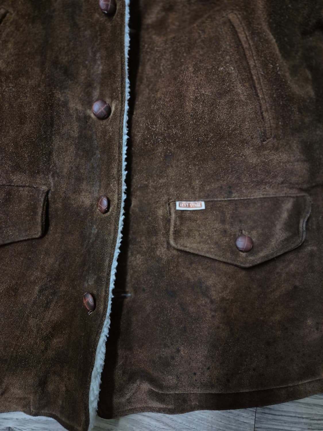 소가죽 스웨이드 셰르파 자켓 상품이미지2