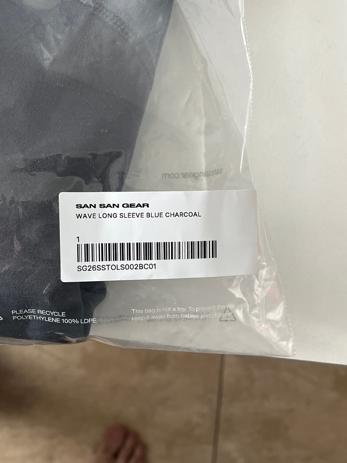 [1] 산산기어 웨이브 롱슬리브 블루 차콜 상품이미지8