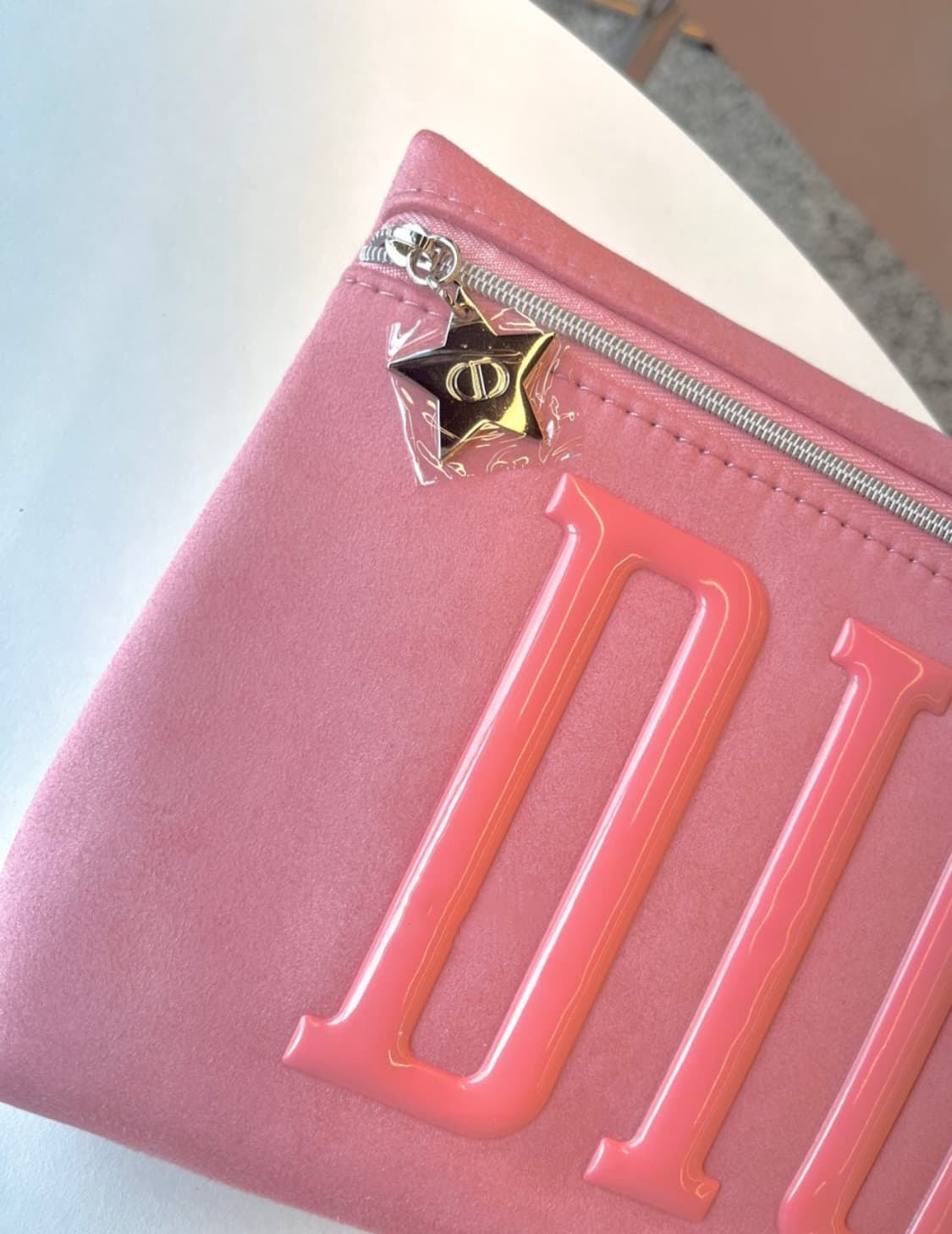 디올 스웨이드 핑크 파우치 겸 클러치 상품이미지3