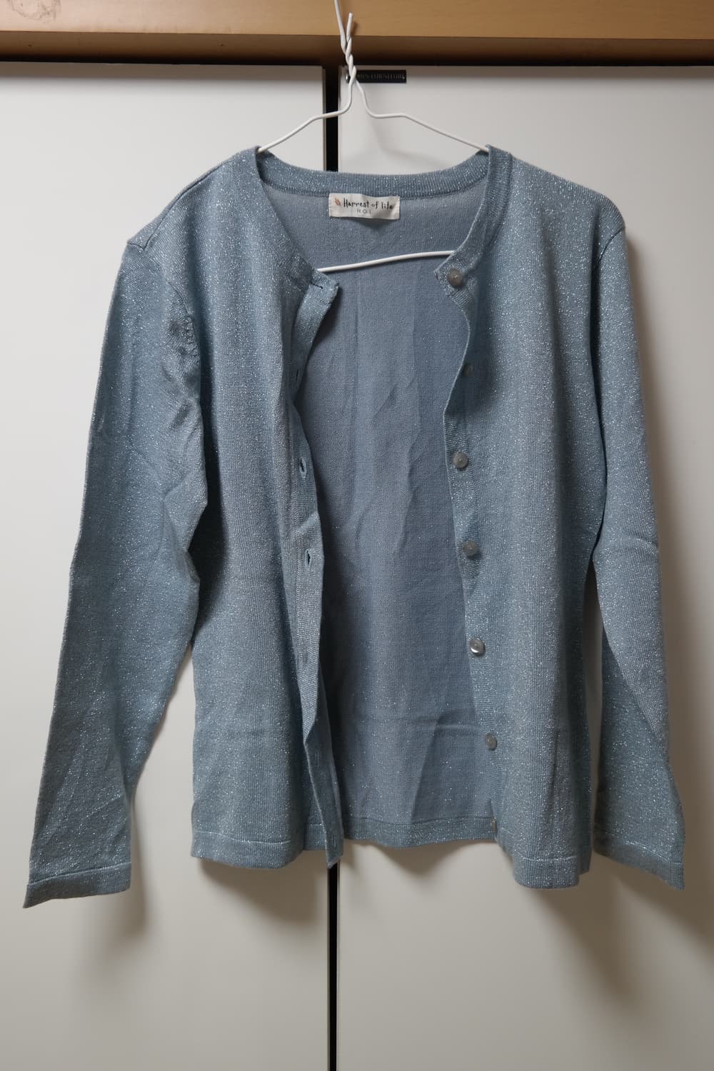 하늘색 반짝이 가디건 상품이미지5