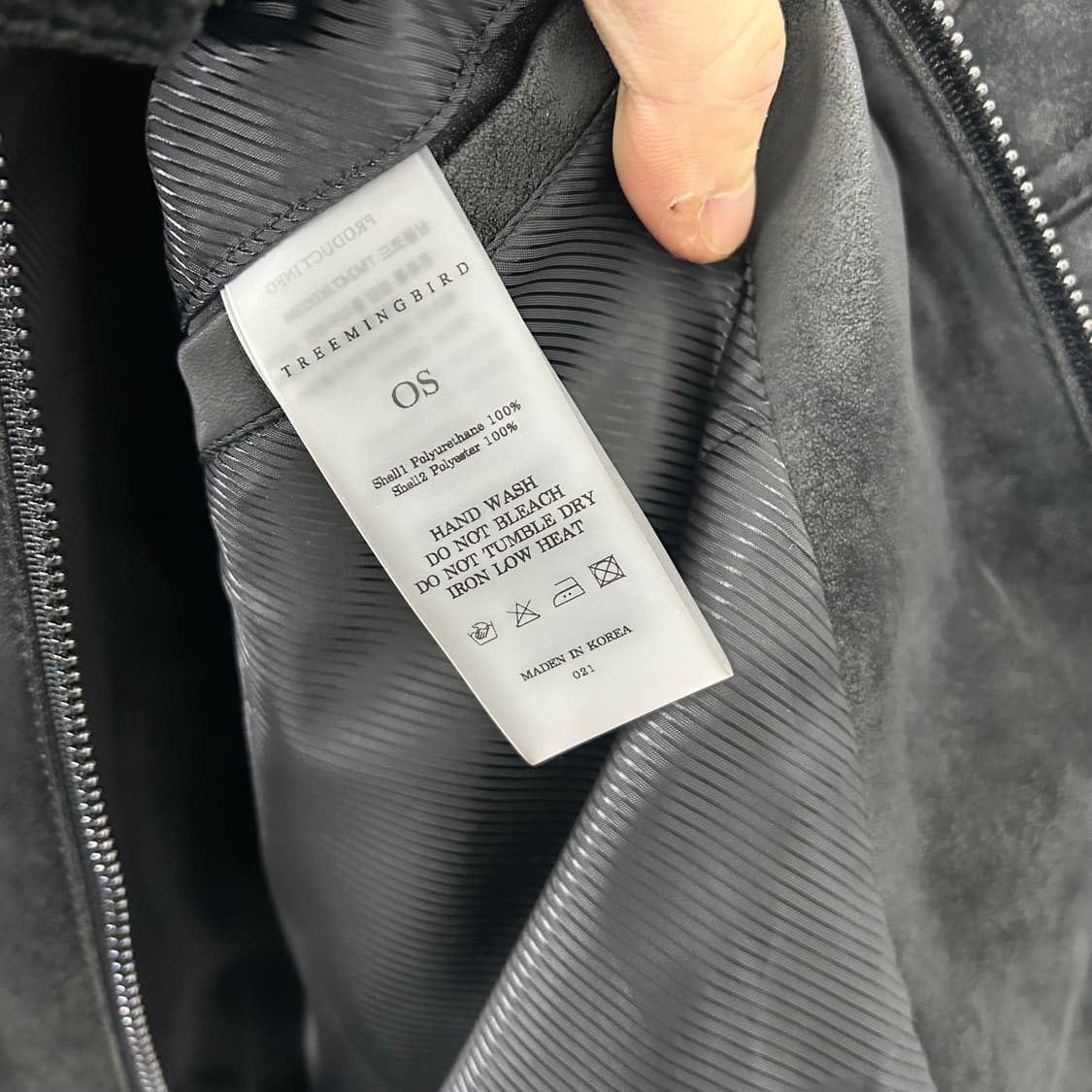 트리밍버드 스웨이드 매트 블랙 레더 자켓 상품이미지10