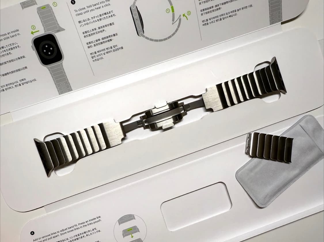 [미착용] 애플워치 링크 브레이슬릿 42mm 실버(스테인리스 스트랩) 상품이미지2