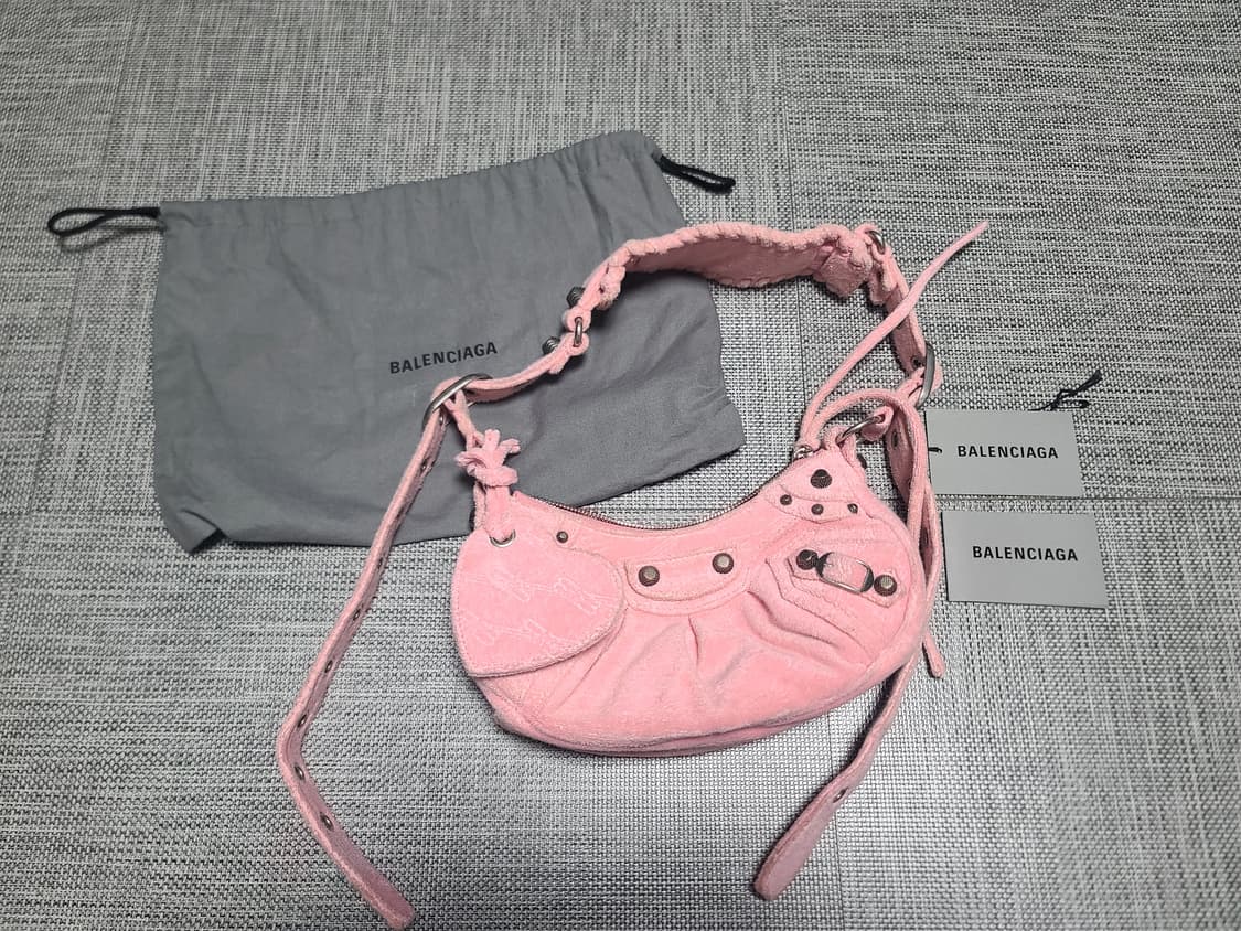 발렌시아가 르카골xs 숄더백 크로스백 핑크 테리 르카골 상품이미지1