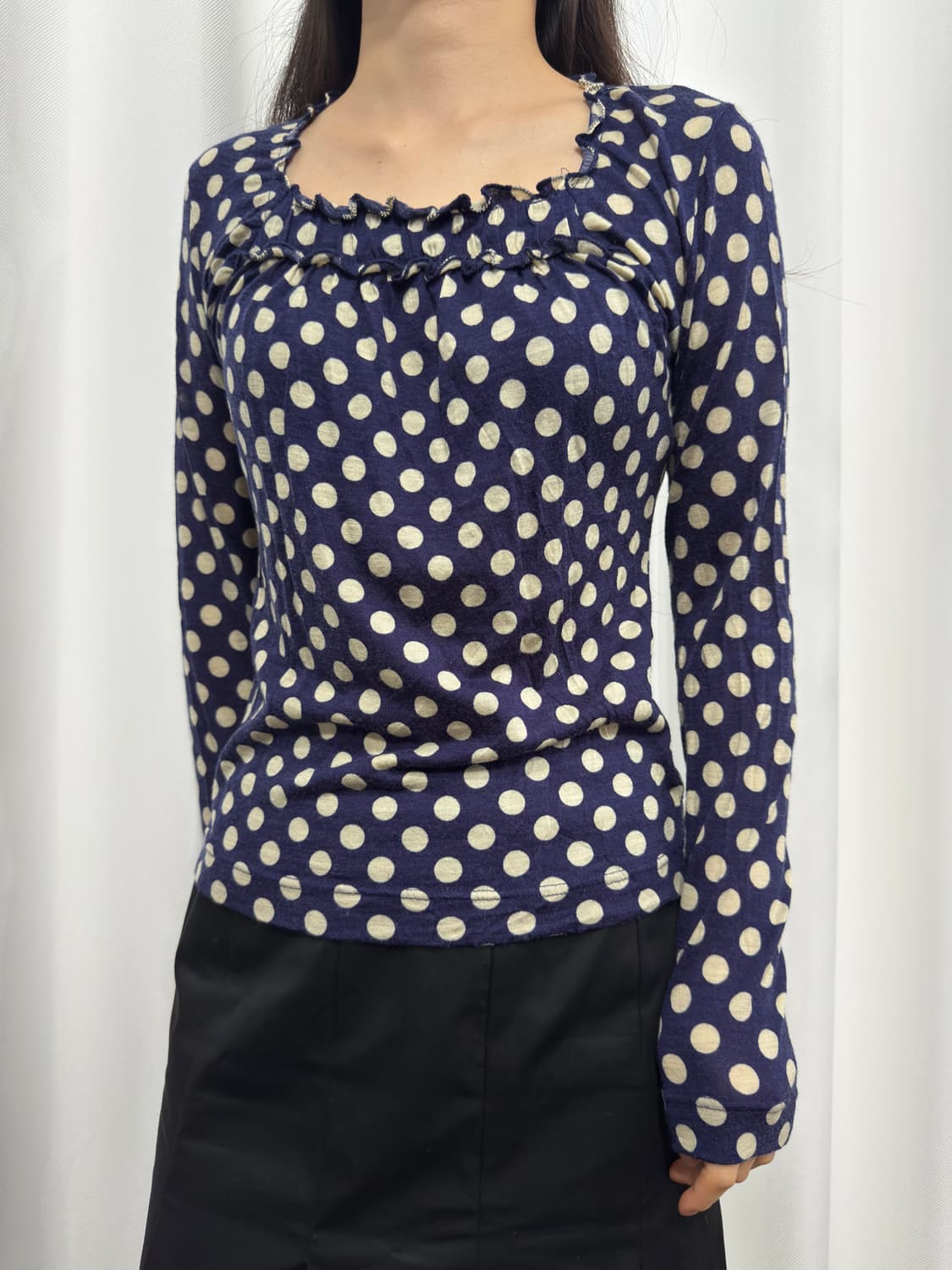 pareatsu dot knit top 상품이미지2