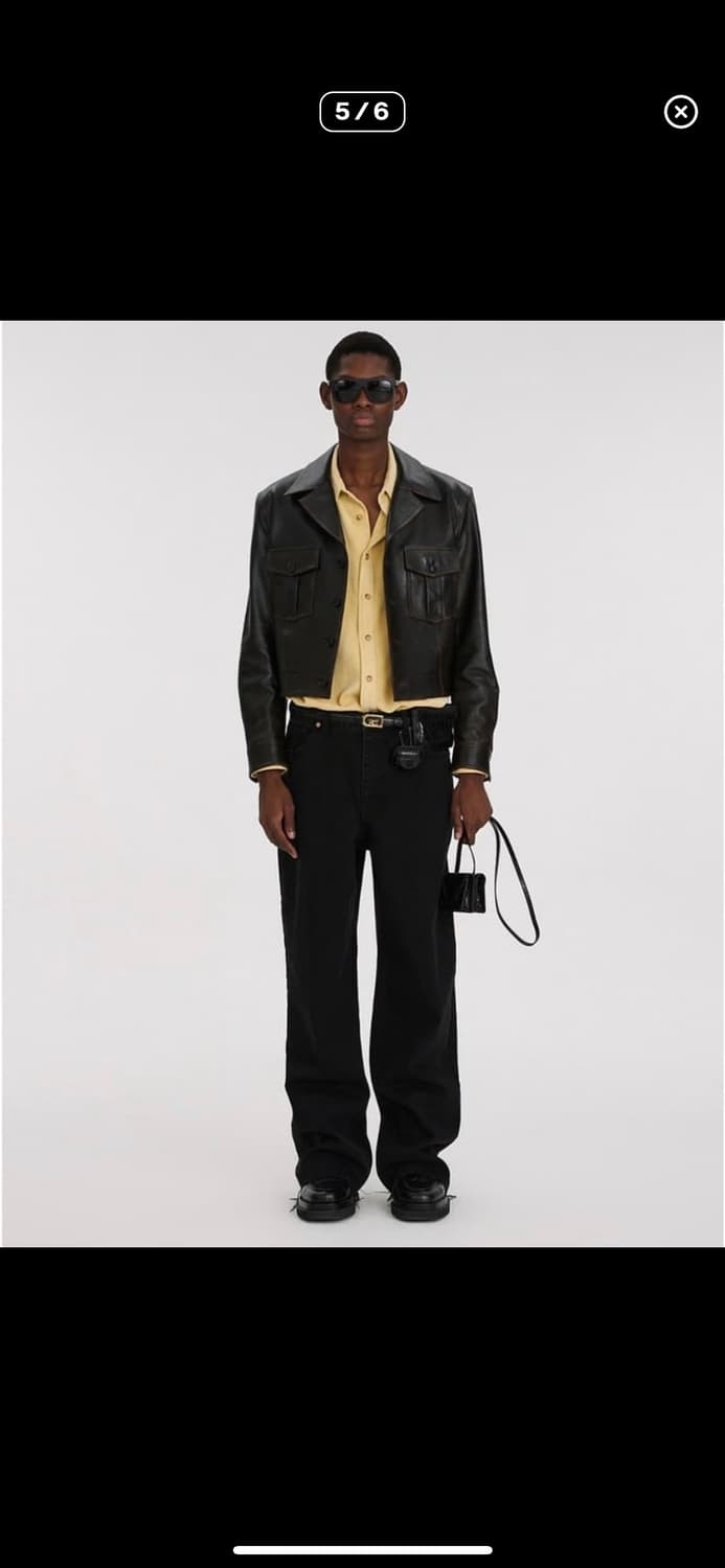 렉토 밀리터리 레더 자켓(L) 상품이미지1