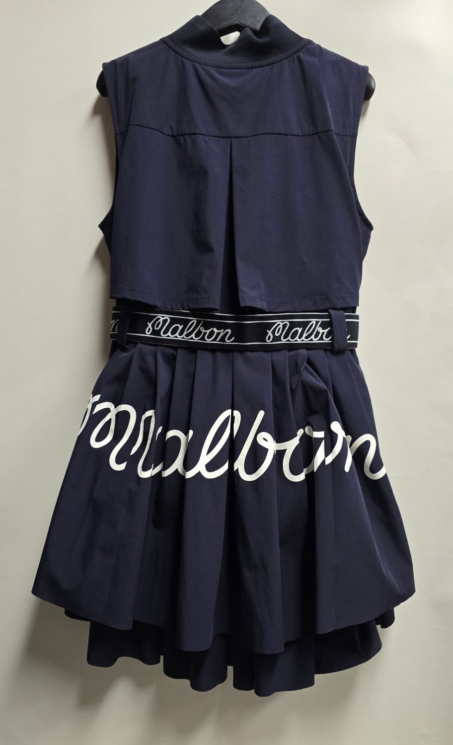 말본 골프 벨티드 우븐 플리츠 원피스 S 상품이미지4