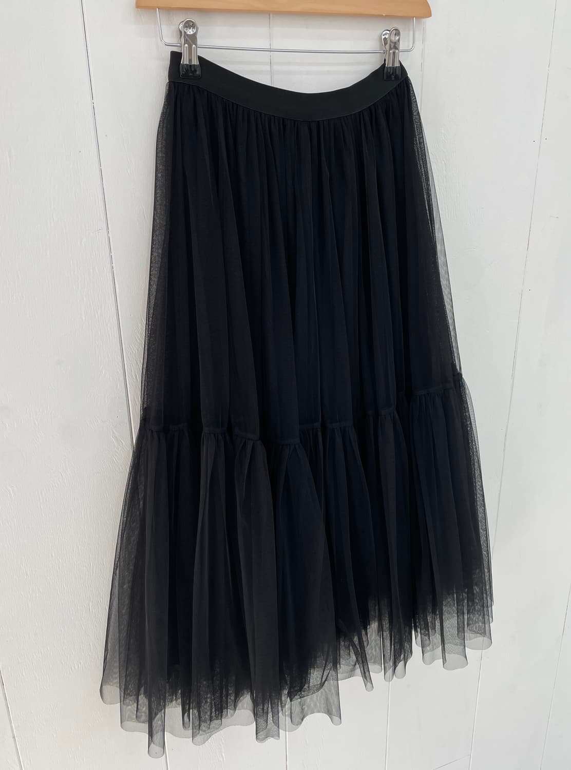 데일리엔(DAILY N) 블랙 티어드 튤 스커트 상품이미지5