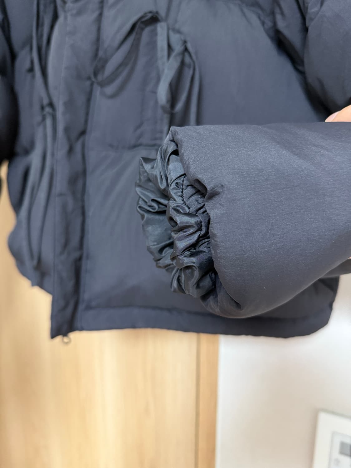 시눈 리본 숏 패딩 상품이미지3