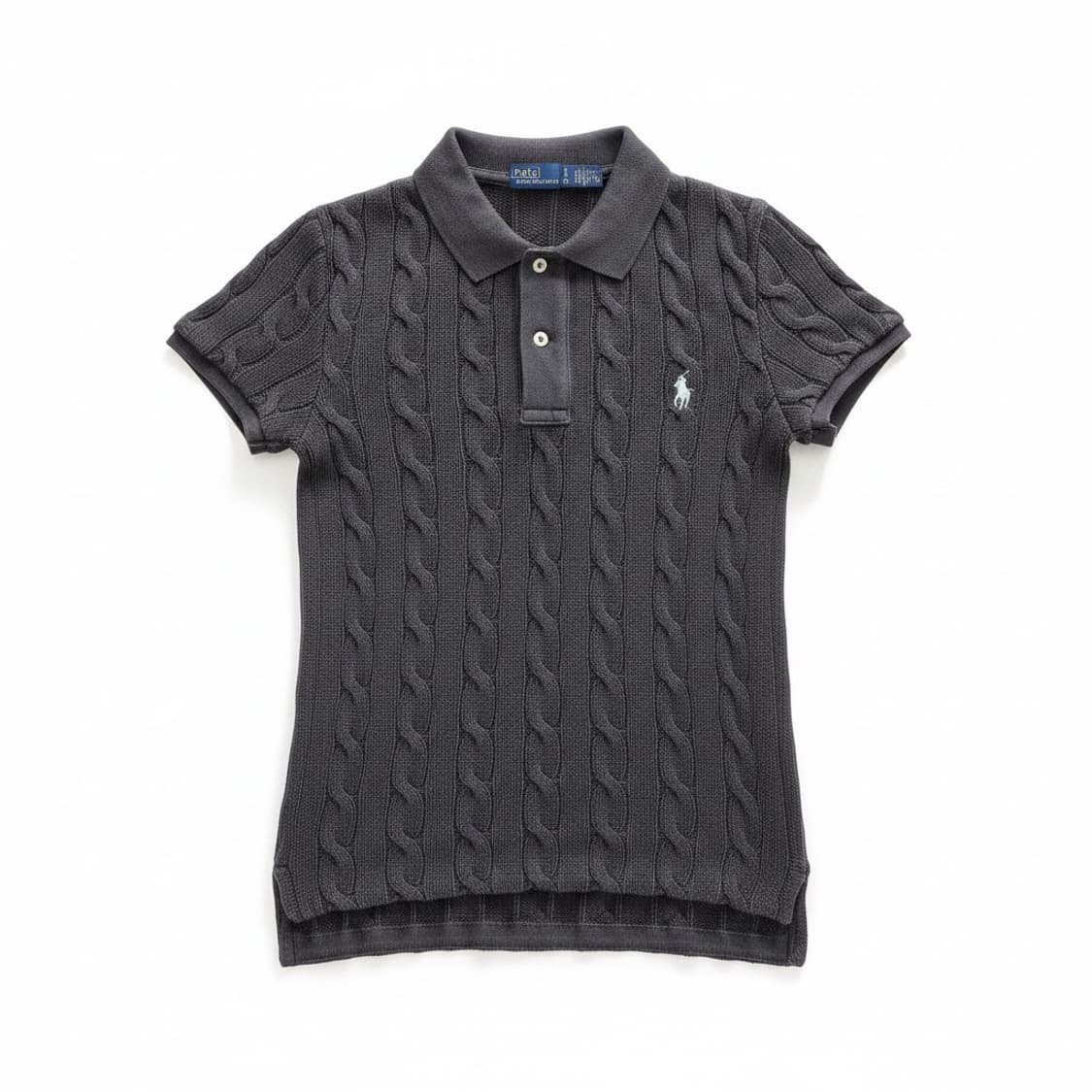 폴로 랄프로렌 케이블 니트 반팔 그레이 S 상품이미지1