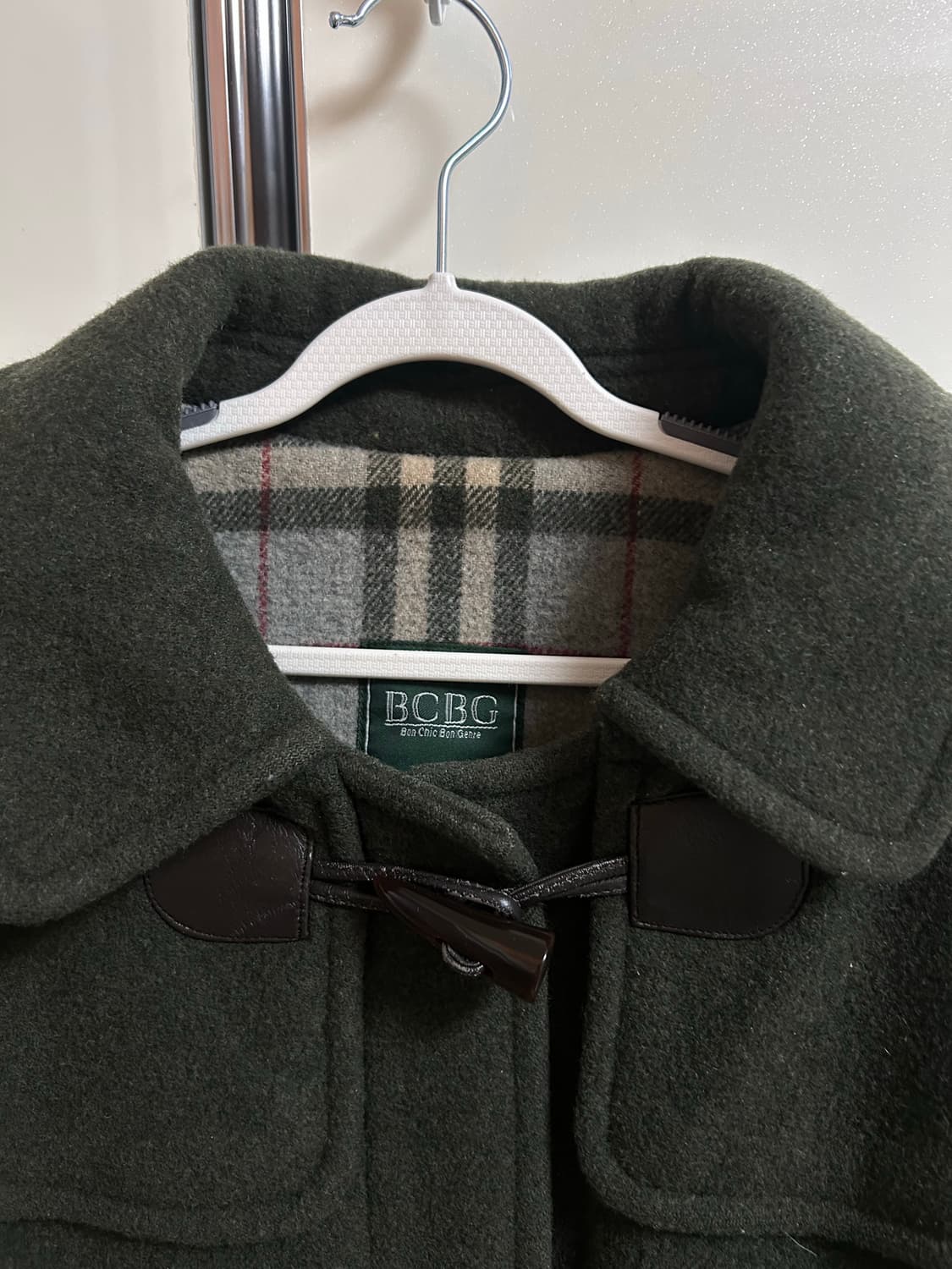 뮤트 카키색 울 떡볶이코트 떡코 롱코트 상품이미지3