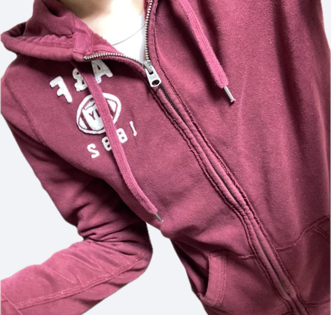 아베크롬비앤피치 버건디 후드집업 상품이미지1