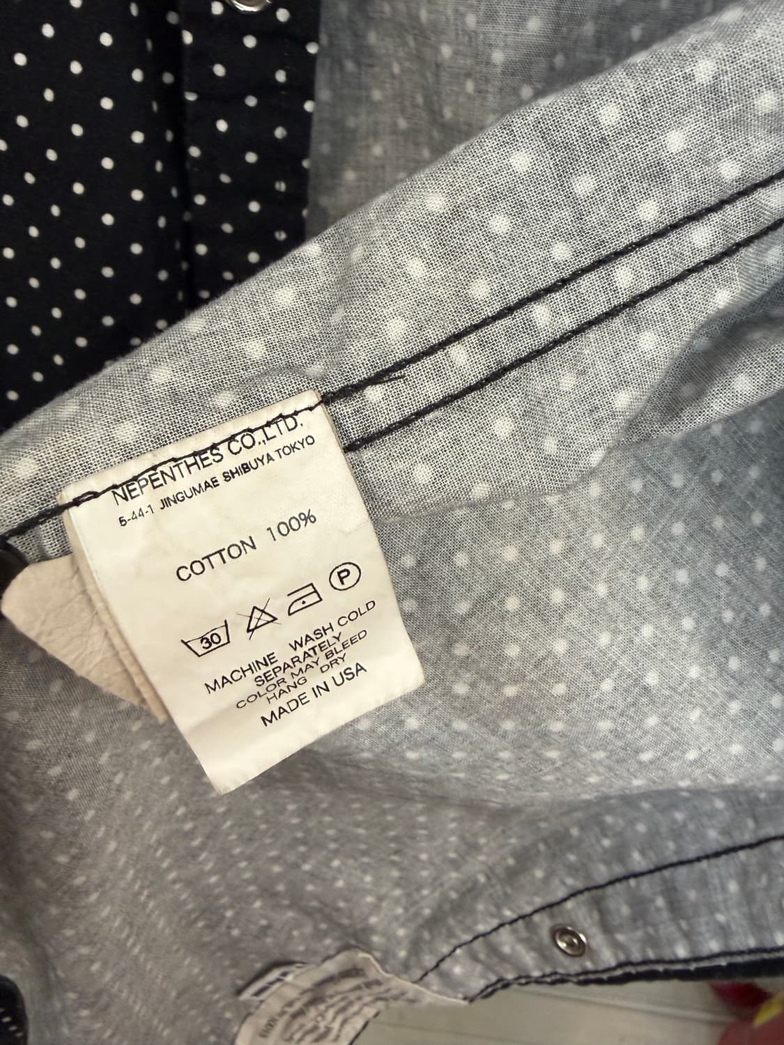 엔지니어 가먼트 도트 셔츠  상품이미지3