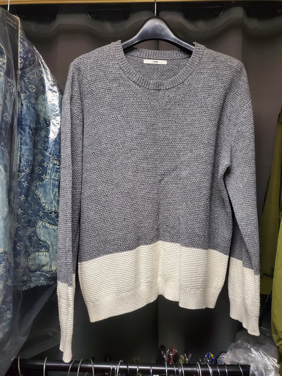 시스템옴므 투컬러웨이 니트 상품이미지1