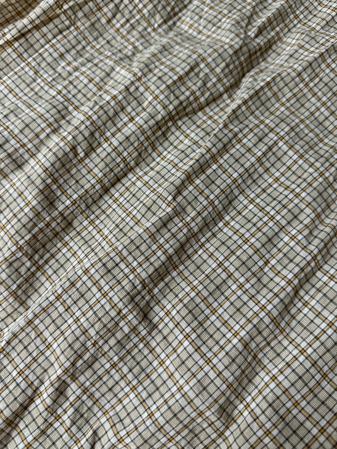 브라운야드 워시드 스카프 베이지 체크 상품이미지3