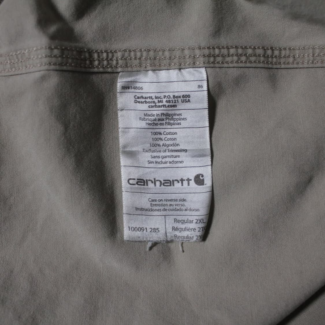 Carhartt 칼하트 화이트 코튼 워크 셔츠 상품이미지5