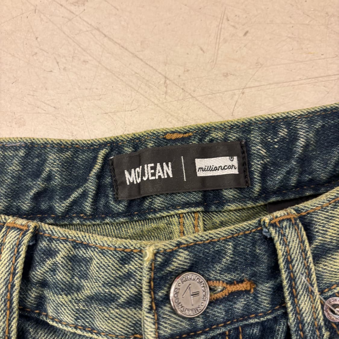 빈티지 워싱 와이드 데님 팬츠 상품이미지3