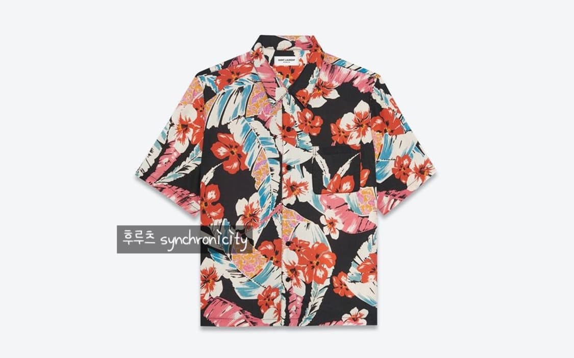 생로랑 로제 하와이안 셔츠 L 상품이미지4