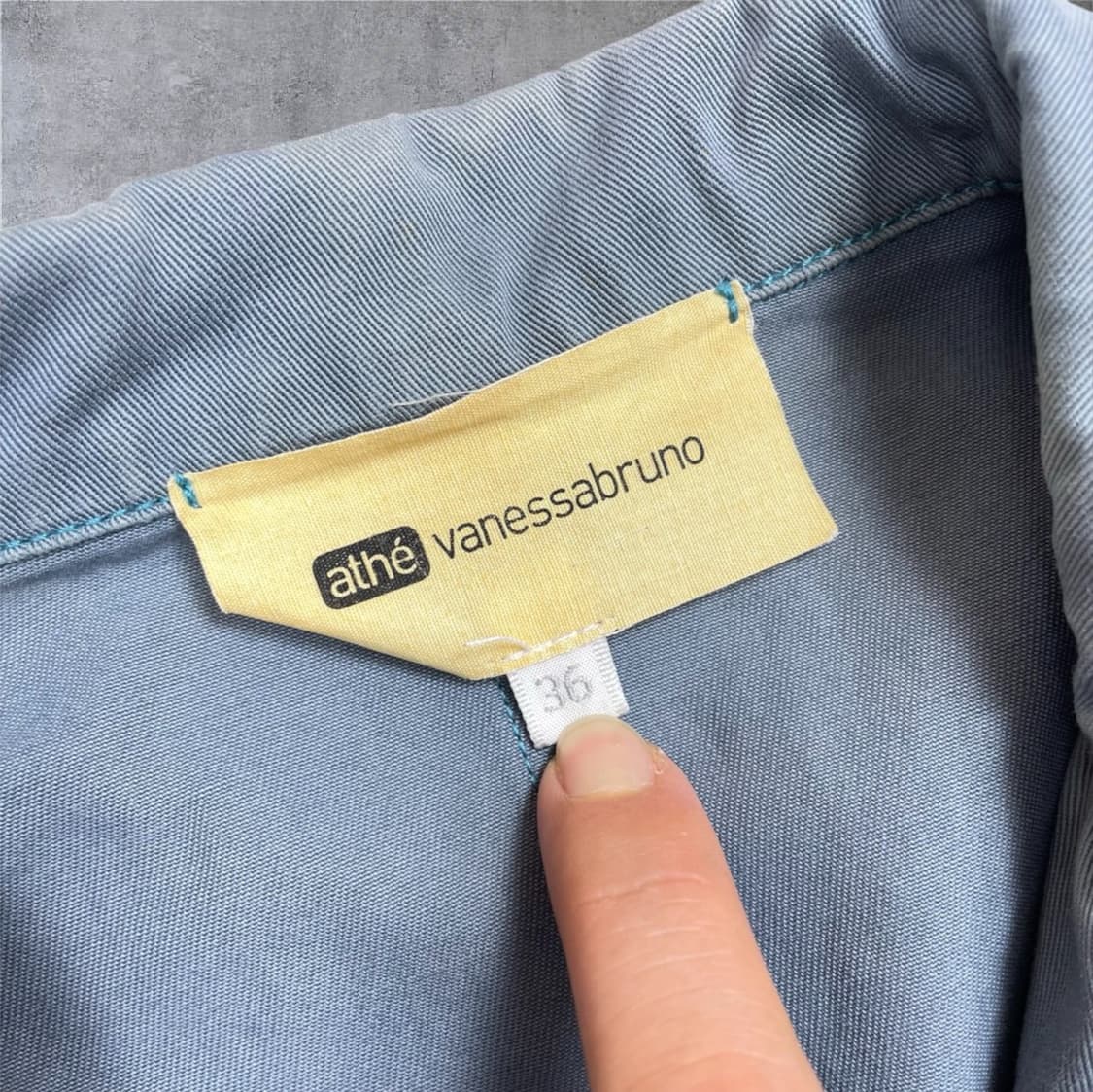 아떼 바네사브루노 스카이블루 코튼 숏 자켓 36 상품이미지3