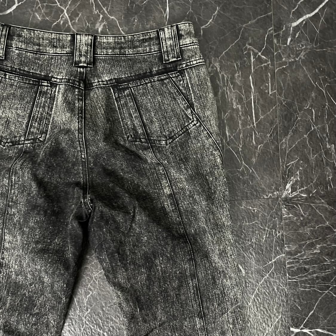 FullHeart 더티 워시드 흑청 부츠컷 데님 팬츠 상품이미지8