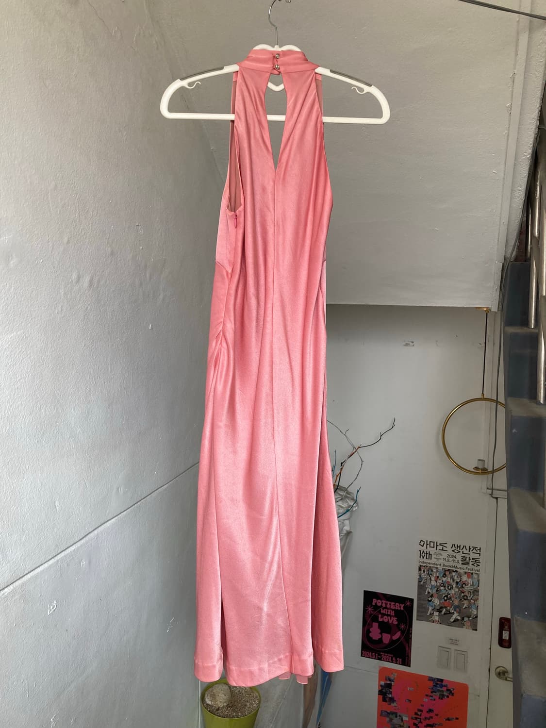 핑크 홀터넥 퀸카 드레스 상품이미지6