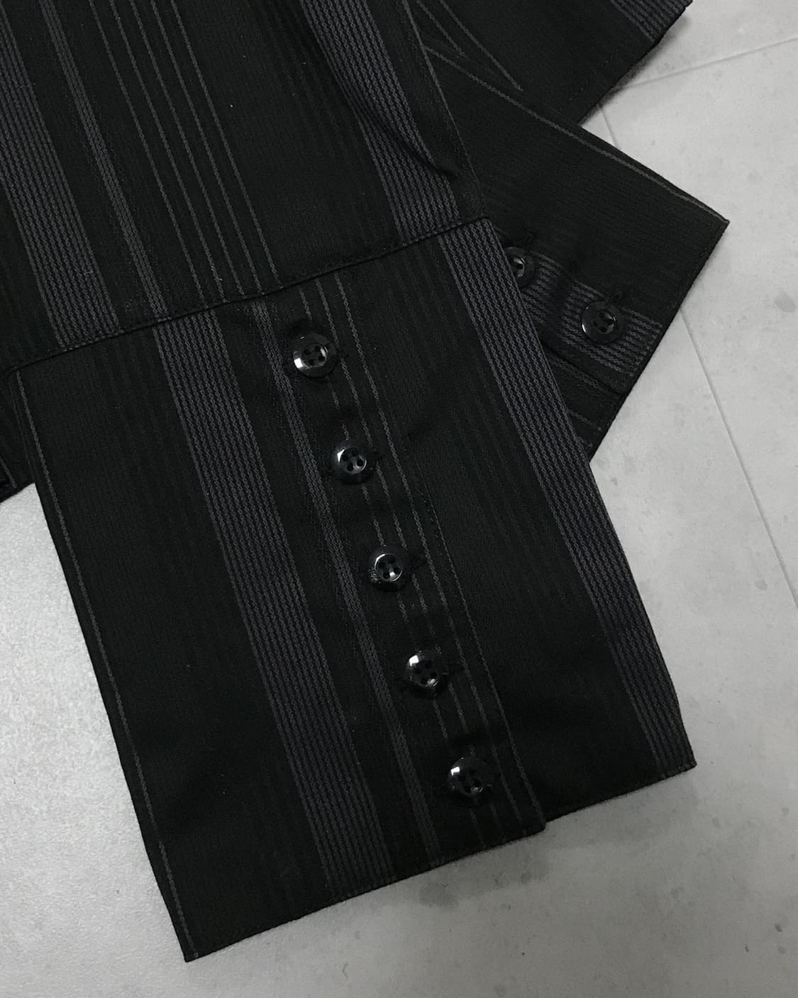 peace now 스트라이프 고딕 펑크 셔츠 상품이미지5