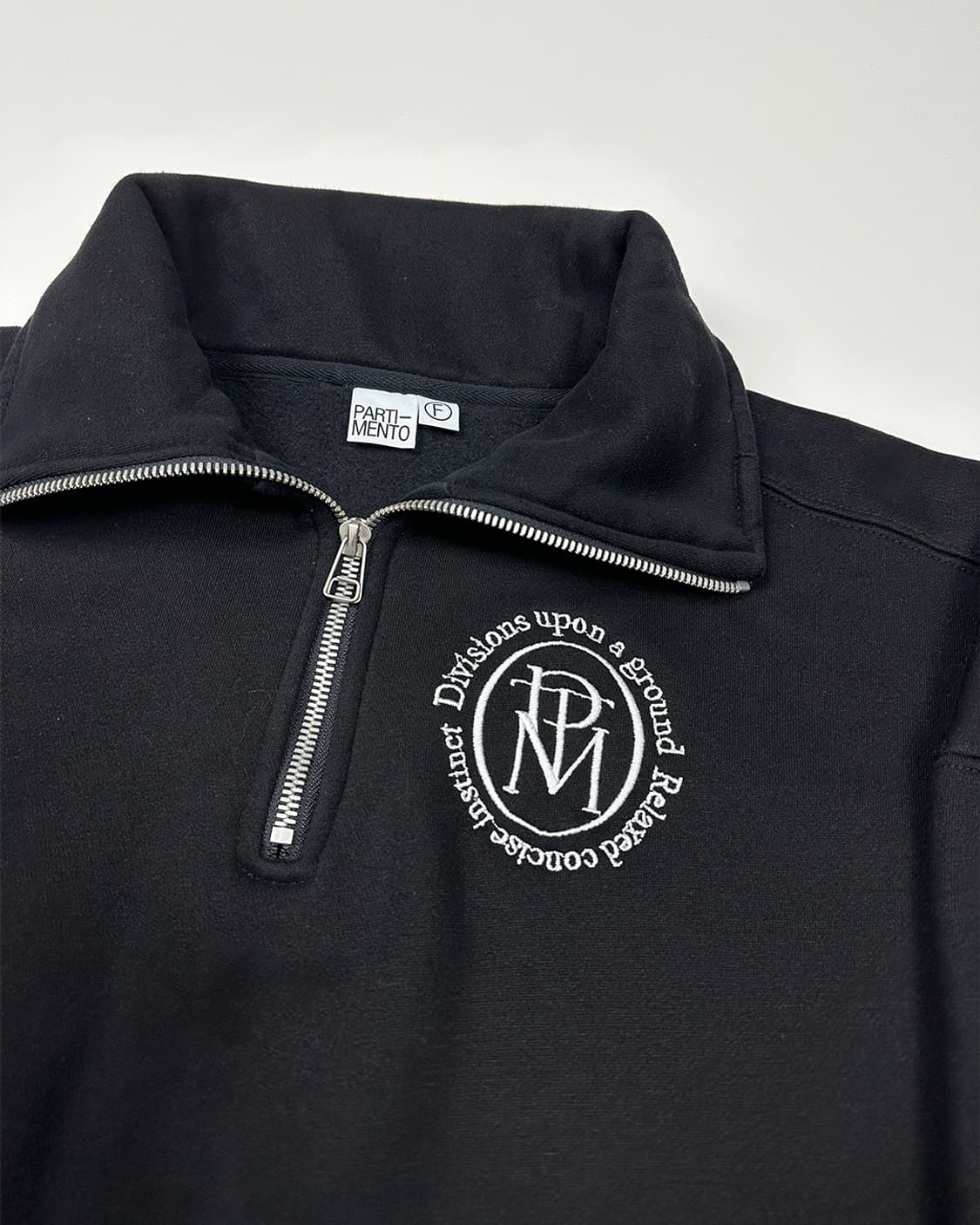 파르티멘토 기모 반집업 크롭 맨투맨 상품이미지3