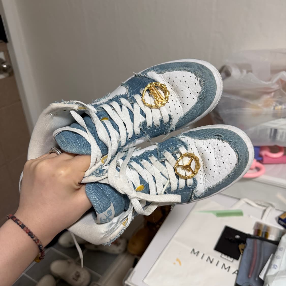 나이키 조던1 하이 데님, 코코넛밀크 230 2개 떨이 상품이미지4