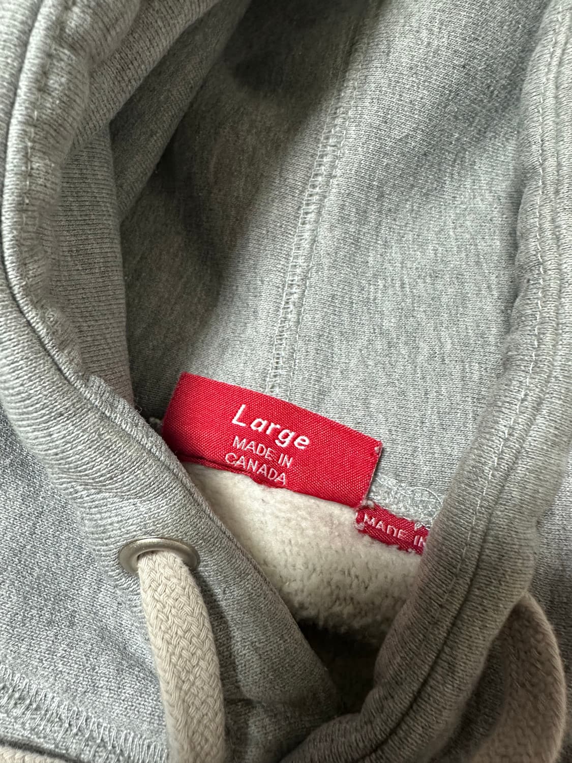 슈프림 박스로고 후드티 그레이 레드 상품이미지3