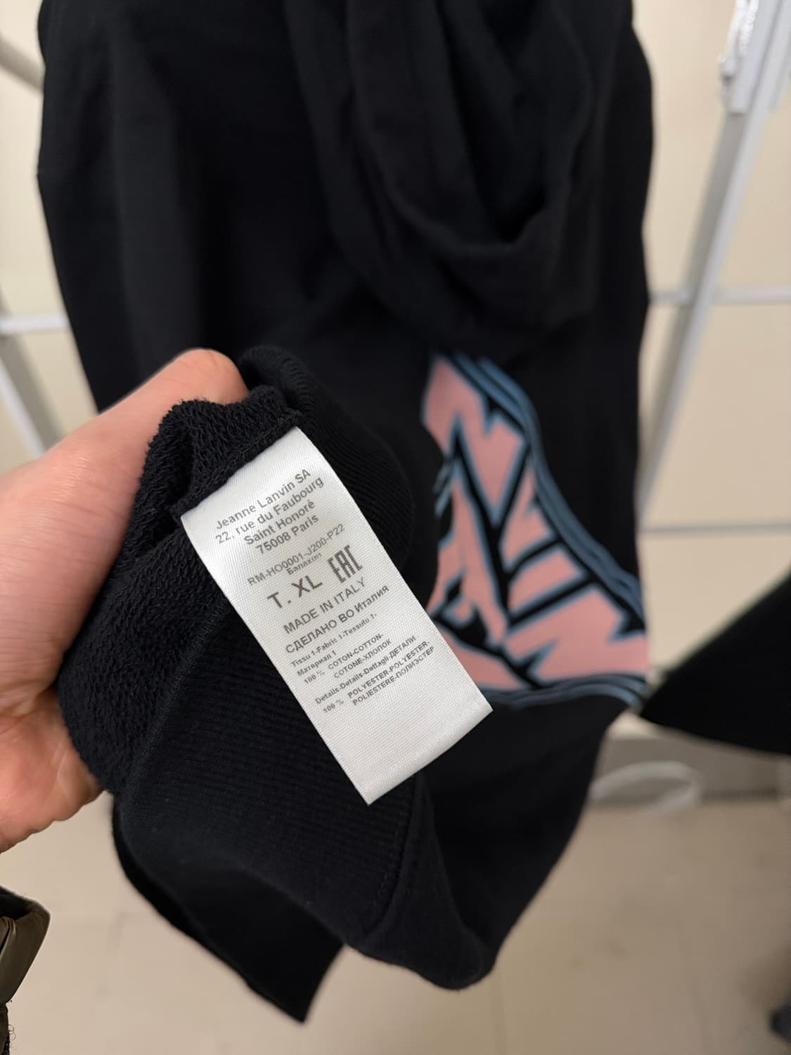 랑방 [백화점 구매.민트급.정품] 후드티 자수 로고 스웻셔츠 XL(105 상품이미지5