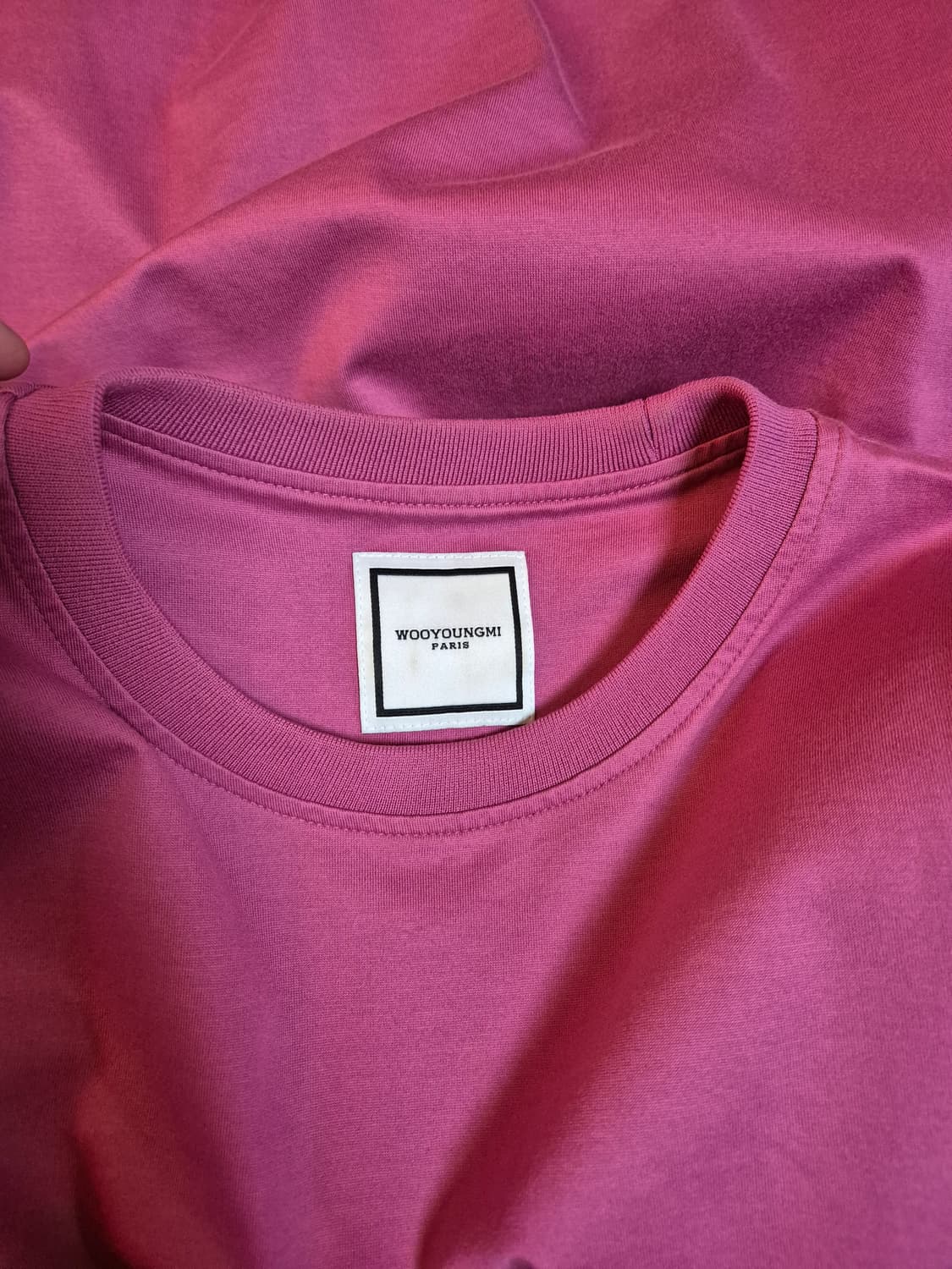 우영미 백로고 반팔티 50 핑크 상품이미지5