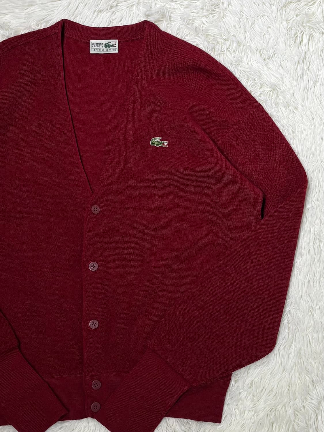 라코스테 버건디 가디건 상품이미지5