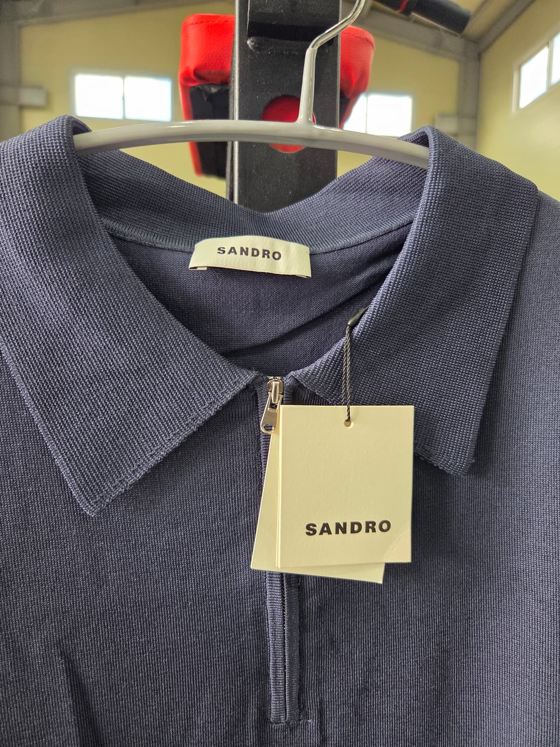 산드로 SANDRO 반팔 폴로 집업 니트 *새제품* 상품이미지6
