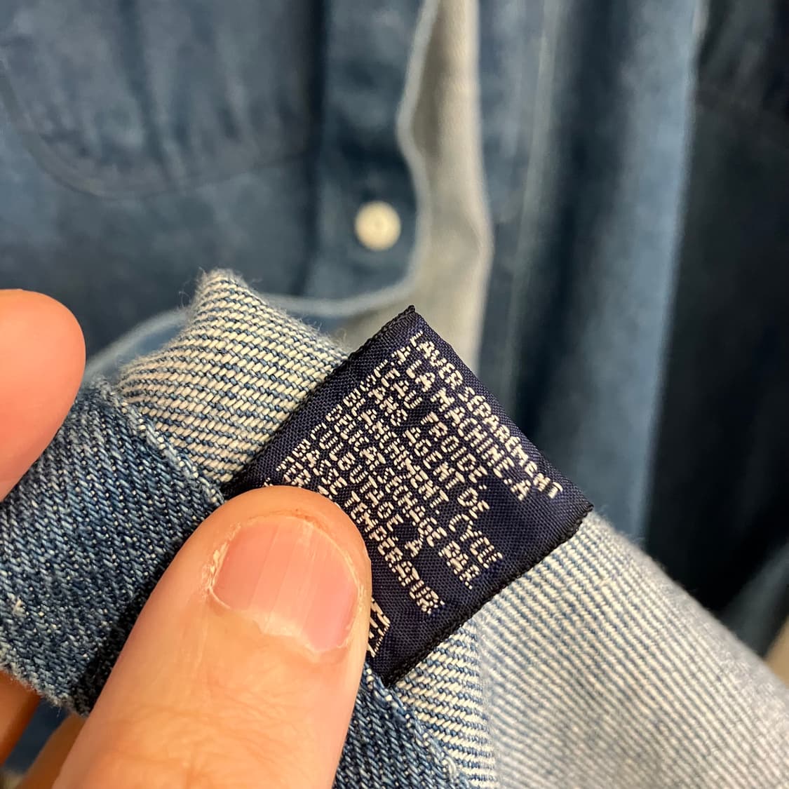 N145 BigSize 90s 올드갭 데님 청셔츠 상품이미지4