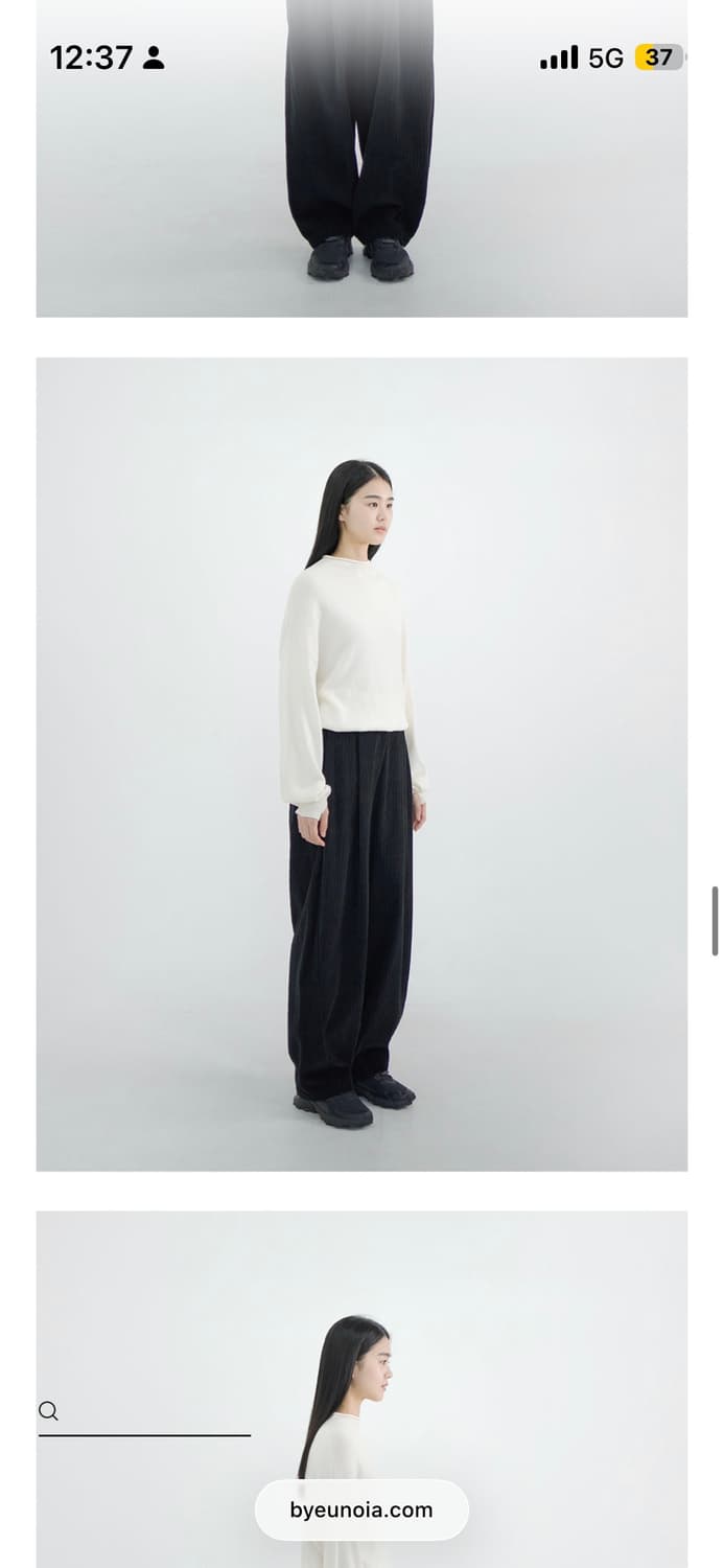 유노이아 코듀로이 팬츠 블랙  상품이미지7