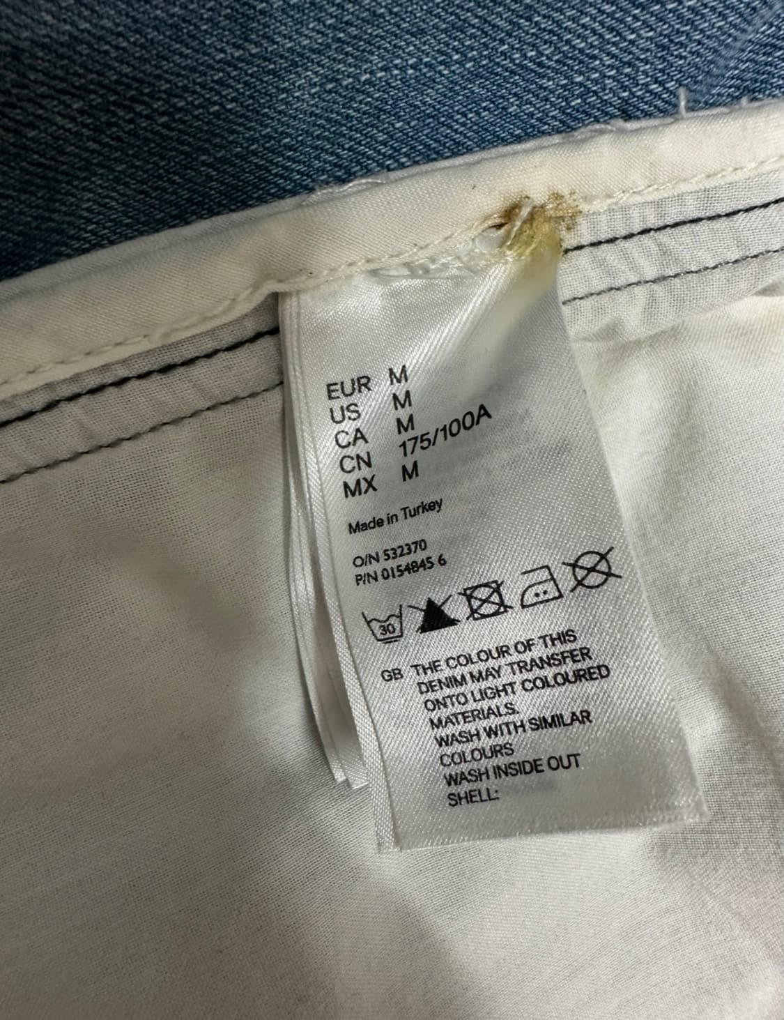 마르지엘라 h&m 데님 청자켓 상품이미지9