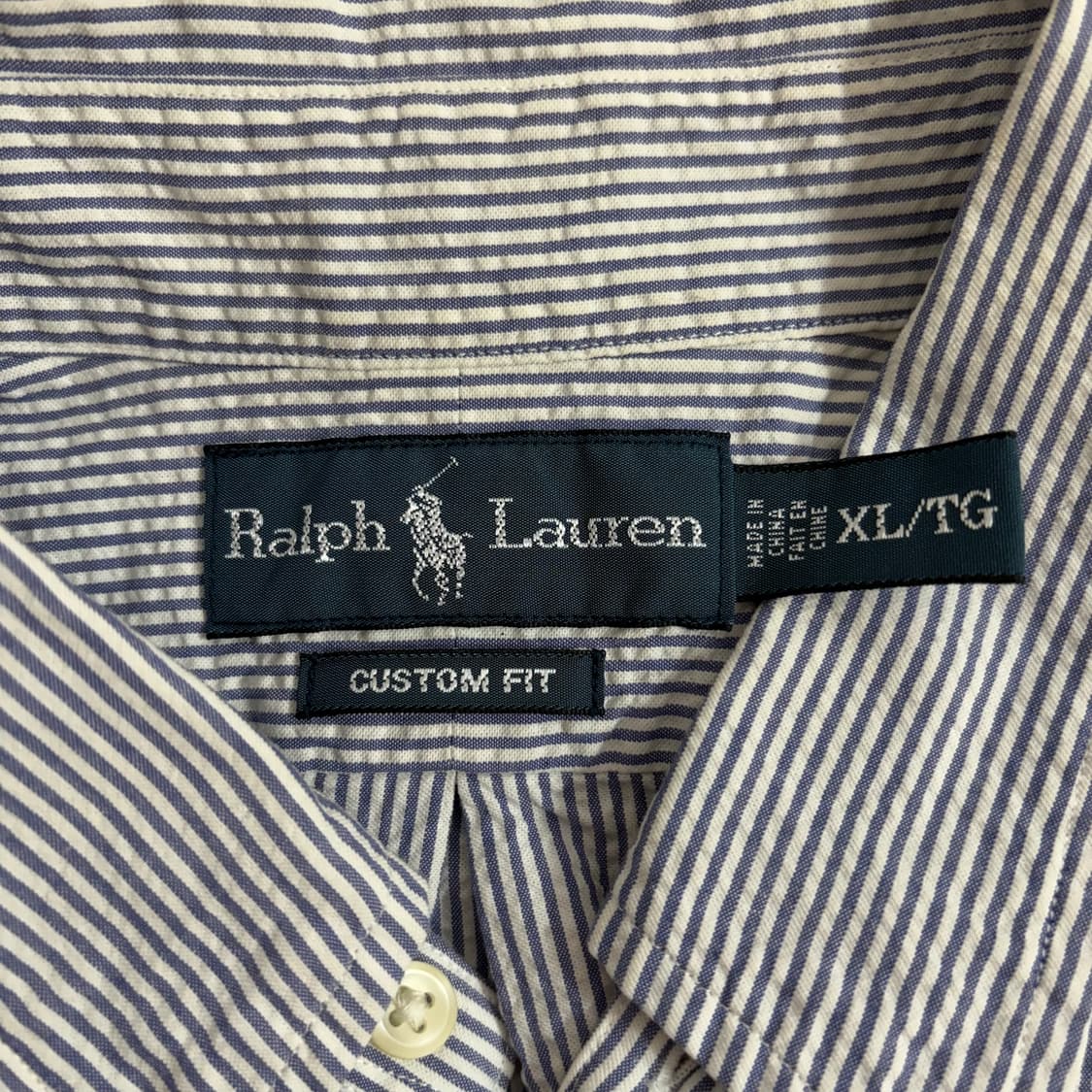 폴로 스트라이프 시어서커 반팔 셔츠(XL) 상품이미지3