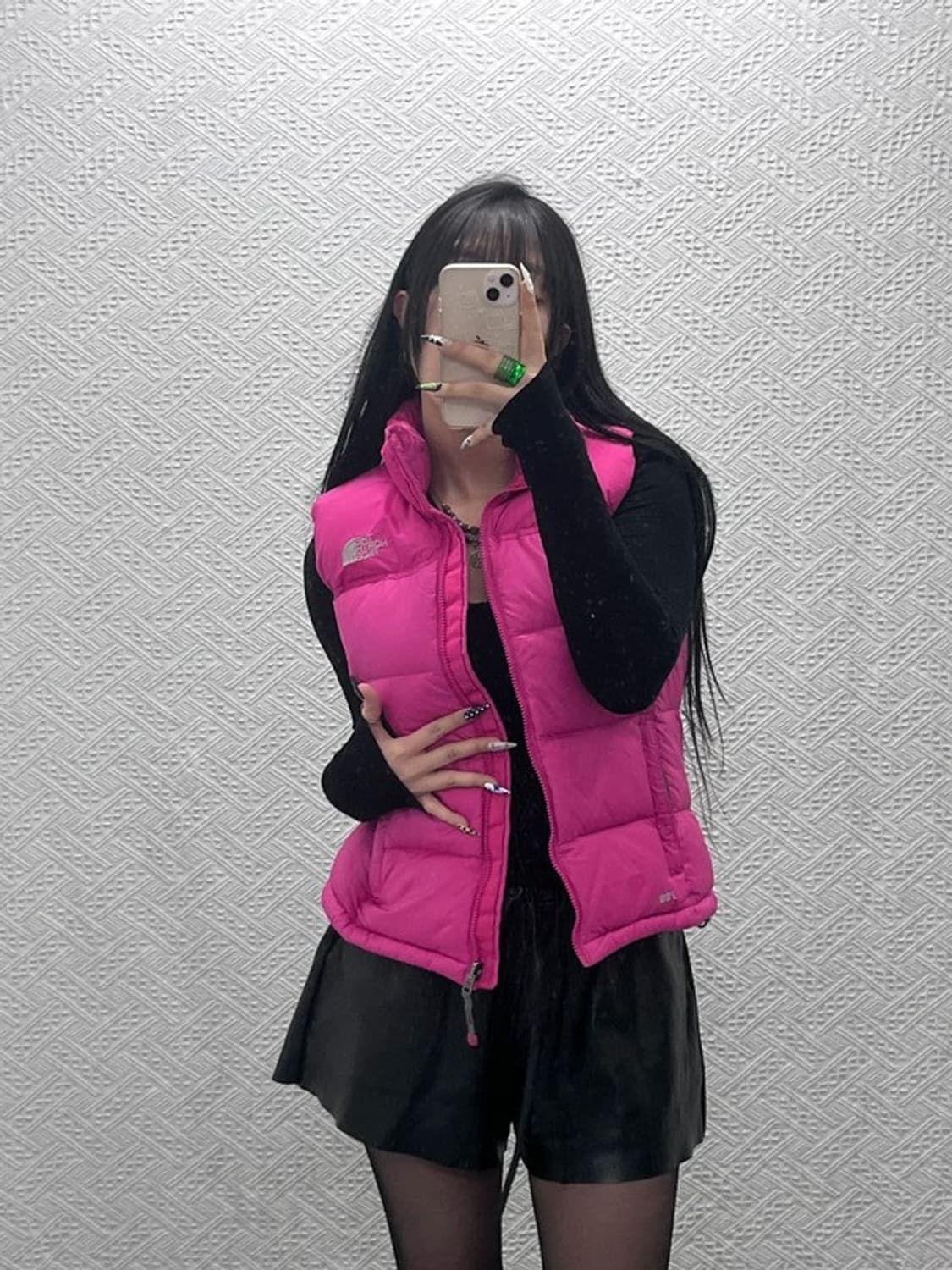 노스페이스 Y2K 대장급 핫핑크 구스다운 패딩조끼 85 C08685 상품이미지2