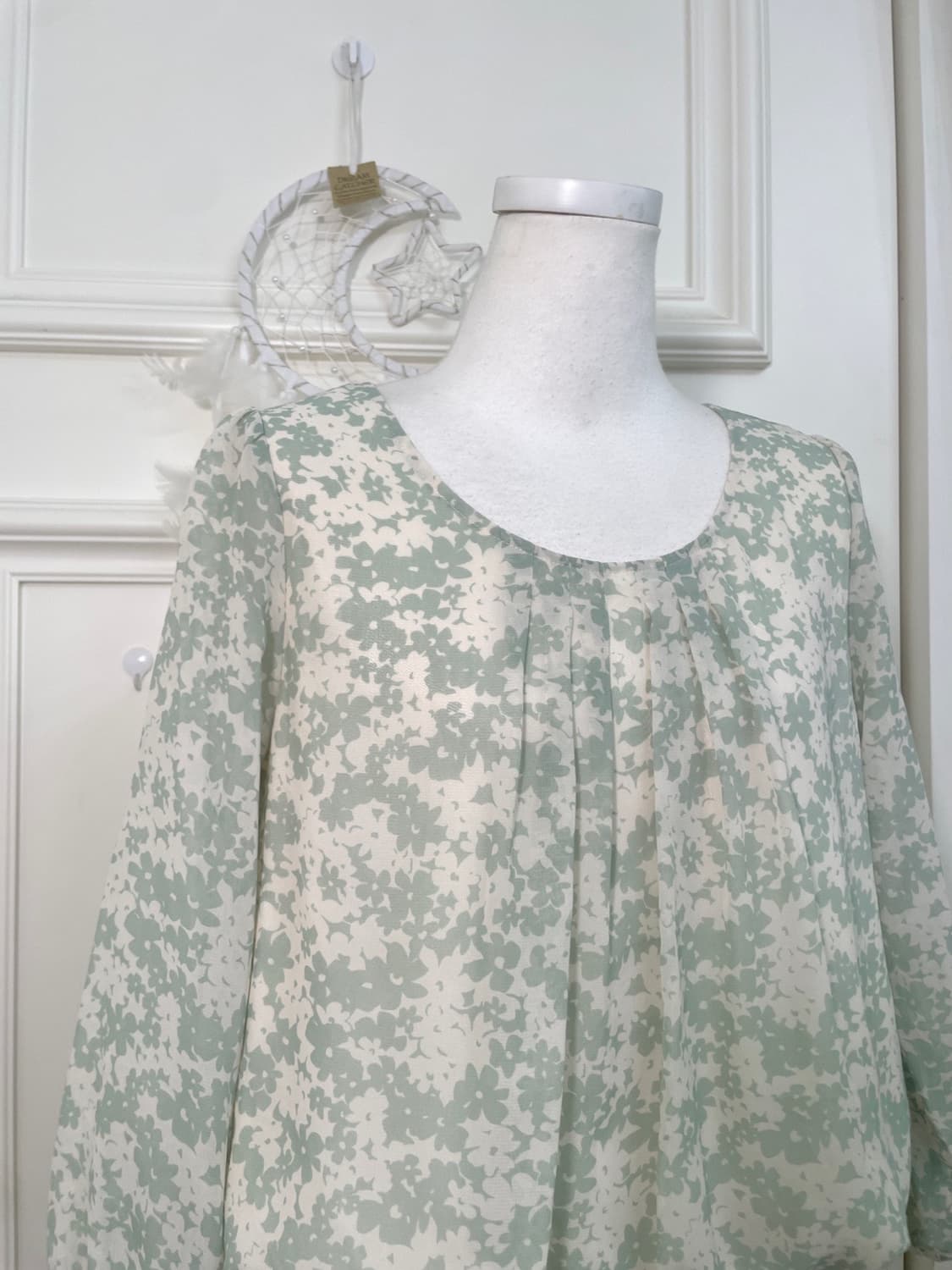 mint ivory flower waist string mini opc 상품이미지6